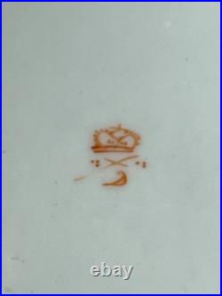 Antique English Derby Porcelain Armorial Soup Plate, Signed, ca. 1806-1815 Antique English Derby Porcelain Armorial Soup Plate, Signed, ca. 1806-1815