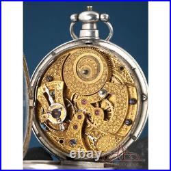 Antique English Duplex Pocket Watch for the Chinese Market. Silver. Circa 1800