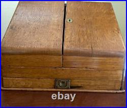 Antique English Oak Slant front Writing/Letter Box