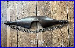 Antique English Oak Wooden Milk Maids Yoke Holder Carrier Late 18th Century