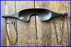 Antique English Oak Wooden Milk Maids Yoke Holder Carrier Late 18th Century