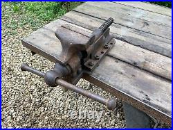 Antique English Peter Wright Parallel Bench Vice Engineering / Blacksmith