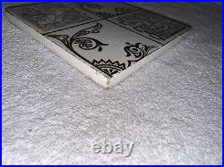 Antique English Picture Tile Wedgwood, Ye Army/Ye Church #269 (F-3)