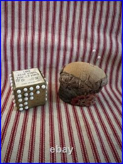 Antique English Pin Cube With Pin Cushion