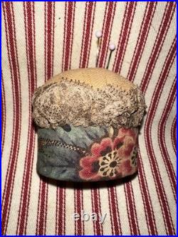Antique English Pin Cube With Pin Cushion