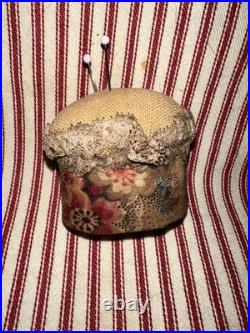 Antique English Pin Cube With Pin Cushion