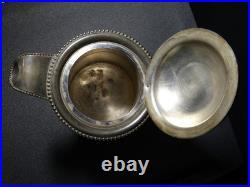 Antique English Pitcher Vintage Decanter 19th Century XIX 1858 Victorian Metal