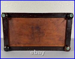 Antique English Rosewood Sarcophagus Tea Caddy Box withBowl 19th Century Regency