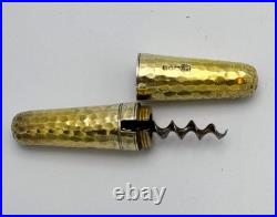 Antique English Sterling Silver Roundlet Corkscrew