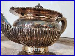 Antique English Tea/Coffee Service Stamped Silver on Copper 4-Piece
