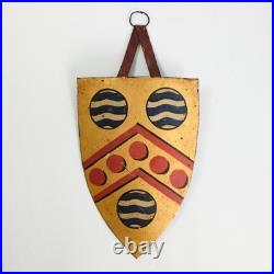 Antique English Toleware School University Gold Azure Red Crest Oxford Colleges