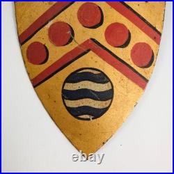 Antique English Toleware School University Gold Azure Red Crest Oxford Colleges