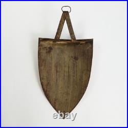 Antique English Toleware School University Gold Azure Red Crest Oxford Colleges