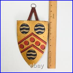 Antique English Toleware School University Gold Azure Red Crest Oxford Colleges