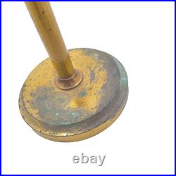 Antique English Victorian Magnifying Glass Pivoting Brass Stand Bullseye Lens