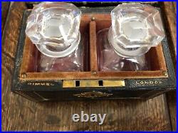 Antique English Victorian Perfume/cologne Box 2 Bottle Set Rimmel London