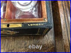 Antique English Victorian Perfume/cologne Box 2 Bottle Set Rimmel London