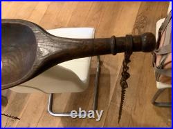 Antique English Wooden Milk Maid's Yoke Holder Carrier 19th Century Original