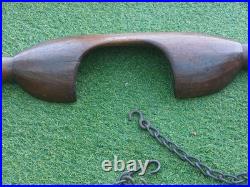 Antique English Wooden Milk Maid's Yoke Holder Carrier 19th Century Original Antique English Wooden Milk Maid's Yoke Holder Carrier 19th Century Original