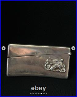 Antique English silver matchbox England, London 1923. Sterling silver 925