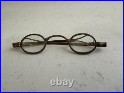 Antique English with Makers Mark Spectacles / Glasses with Tin / Metal Case