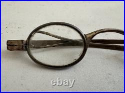 Antique English with Makers Mark Spectacles / Glasses with Tin / Metal Case