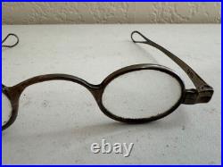 Antique English with Makers Mark Spectacles / Glasses with Tin / Metal Case