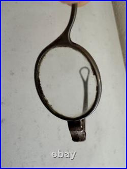 Antique English with Makers Mark Spectacles / Glasses with Tin / Metal Case