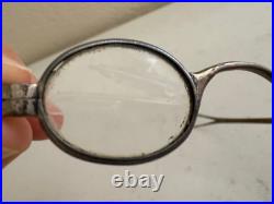 Antique English with Makers Mark Spectacles / Glasses with Tin / Metal Case