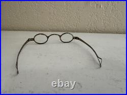 Antique English with Makers Mark Spectacles / Glasses with Tin / Metal Case