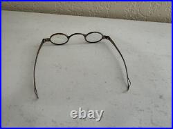Antique English with Makers Mark Spectacles / Glasses with Tin / Metal Case