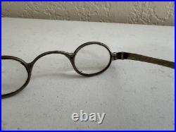 Antique English with Makers Mark Spectacles / Glasses with Tin / Metal Case