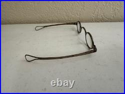 Antique English with Makers Mark Spectacles / Glasses with Tin / Metal Case
