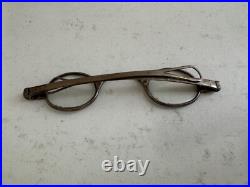 Antique English with Makers Mark Spectacles / Glasses with Tin / Metal Case