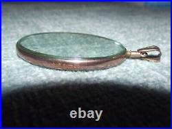 Antique Estate 9CT GOLD Mourning 2 Photo 2 Locket Double Glazed & Cameo