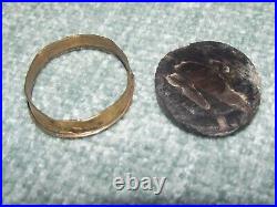 Antique Estate 9CT GOLD Mourning 2 Photo 2 Locket Double Glazed & Cameo