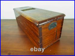 Antique Gledhill English Wooden General Store Cash Register Vintage Till w Bell