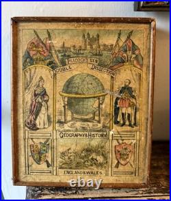 Antique Jigsaw Rare Peacocks England & Wales Kings & Queens Double Dissection