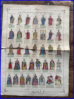 Antique Jigsaw Rare Peacocks England & Wales Kings & Queens Double Dissection