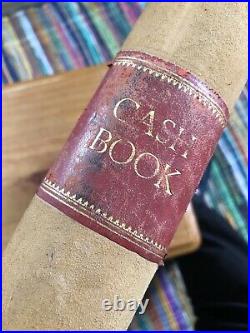 Antique Ledger 1950/60s Vintage Family Farm Powell Estate Cash Book Bradford Old