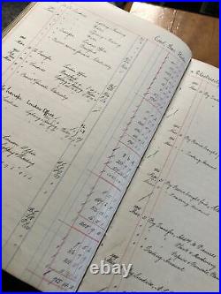 Antique Ledger 1950s On Old Vintage Cash Book Hand Written Birmingham Accounts