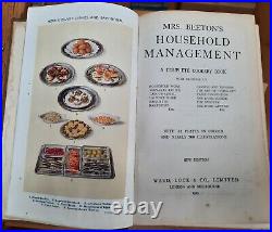 Antique Mrs Beeton's Household Management New Edition 1923 Vintage Cookery Book