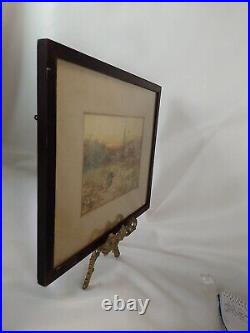 Antique Norwich Cathedral Painting From Mousehold In Original Vintage Frame