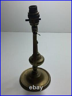 Antique Old English Art Nouveau Brass Gimbal Ships Lamp