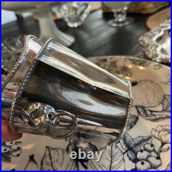 Antique Old English Sheffield Silver Plated Tea Caddy WithLion Head Side Handles