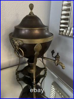 Antique Old Vintage English Bronze Georgian Samovar Tea Coffee
