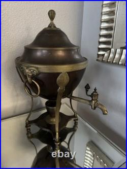 Antique Old Vintage English Bronze Georgian Samovar Tea Coffee