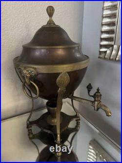 Antique Old Vintage English Bronze Georgian Samovar Tea Coffee