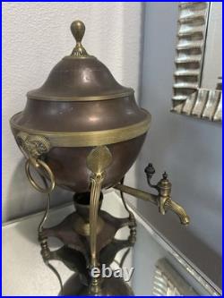 Antique Old Vintage English Bronze Georgian Samovar Tea Coffee