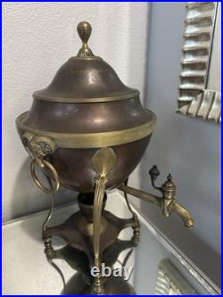 Antique Old Vintage English Bronze Georgian Samovar Tea Coffee